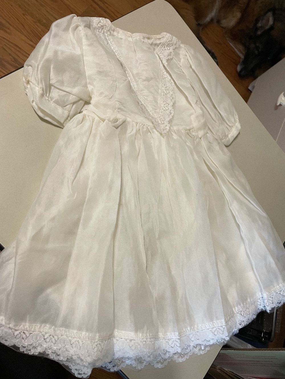 Vintage Handmade receiving gown for infant